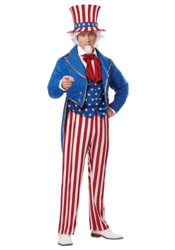 Plus Size Deluxe Uncle Sam Costume -image