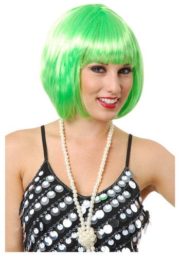 unknown Short Bob Lime Green Wig