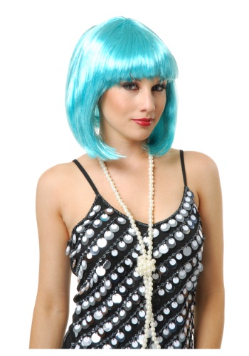 Electric Blue Bob Wig -image