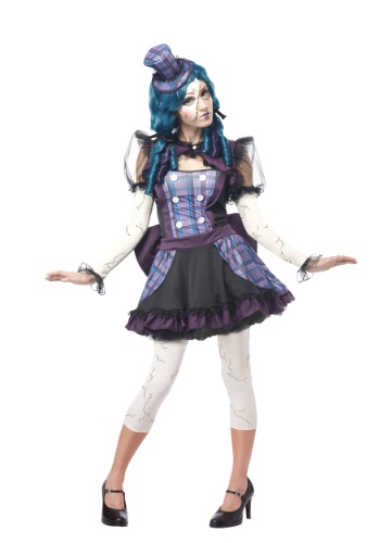 Adult Broken Doll Costume -image