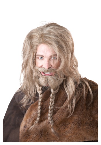 Blonde Viking Wig, Beard and Mustache -image