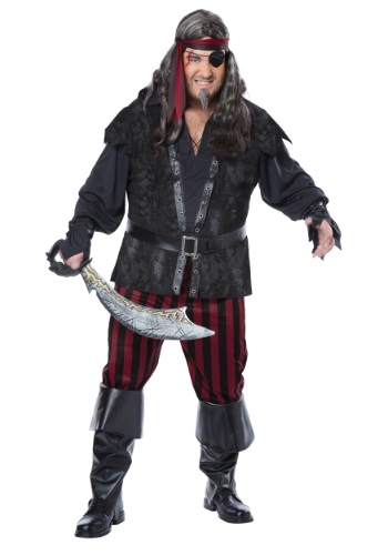 Plus Size Ruthless Rogue Pirate Costume -image