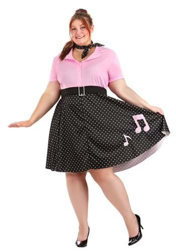 unknown Plus Size Sock Hop Cutie Costume