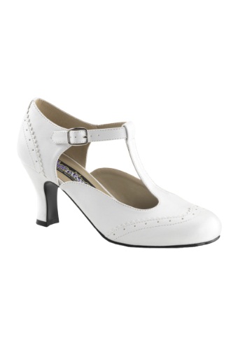 White Flapper Shoes -image