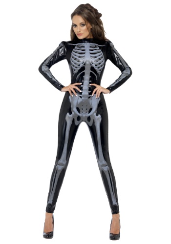 Womens Fever Skeleton Costume -image