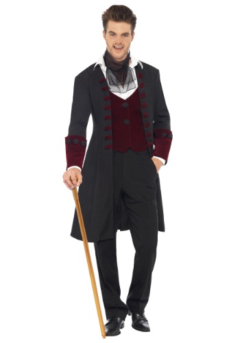 Men's Gothic Vampire Costume By: Smiffys for the 2022 Costume season.