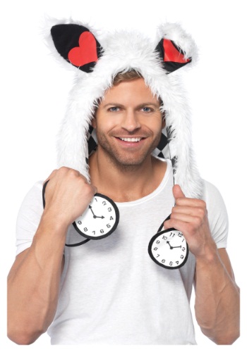 White Rabbit Furry Hood -image