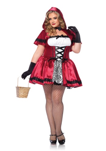 Gothic Red Riding Hood Plus Size Costume -image