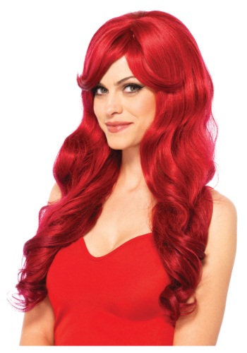 Long Wavy Red Wig -image