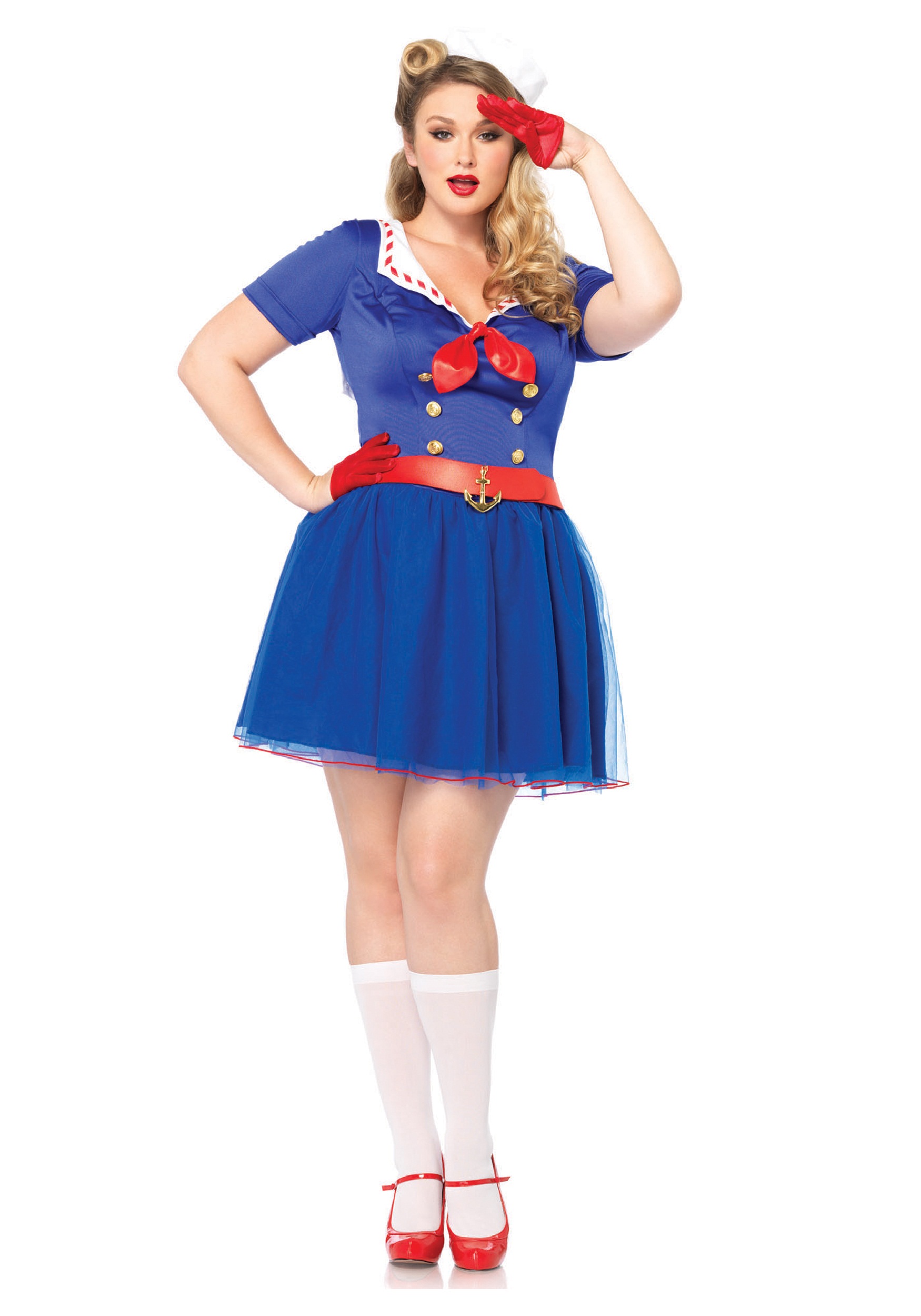 Ahoy There Honey Womens Plus Size Sailor Costume 3049