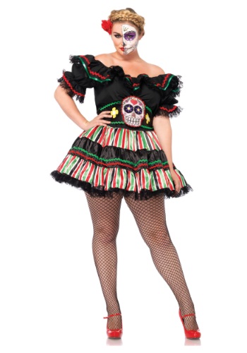 Day of the Dead Doll Plus Size Costume By: Leg Avenue for the 2022 Costume season.
