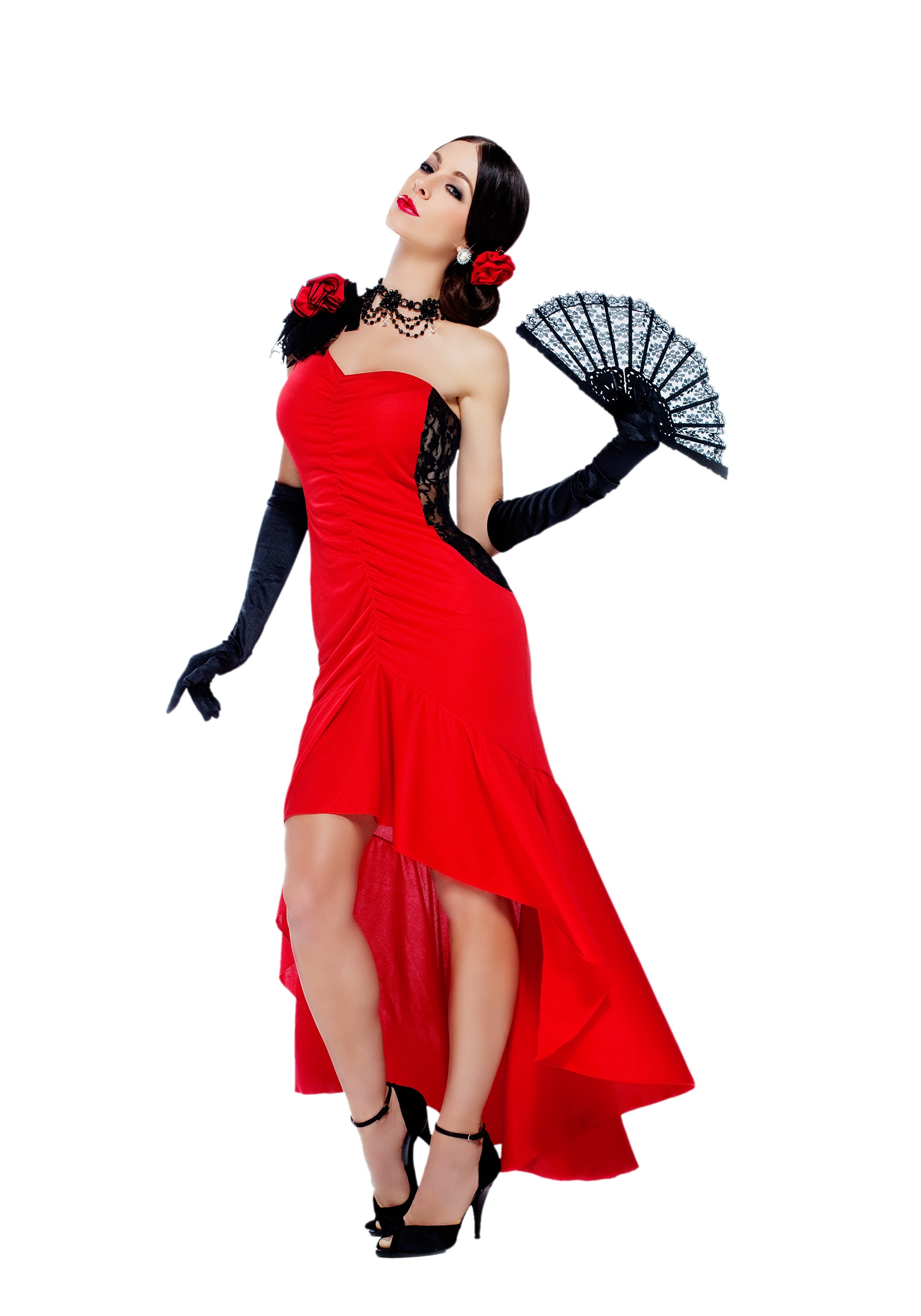 Womens Red Spanish Senorita Costume