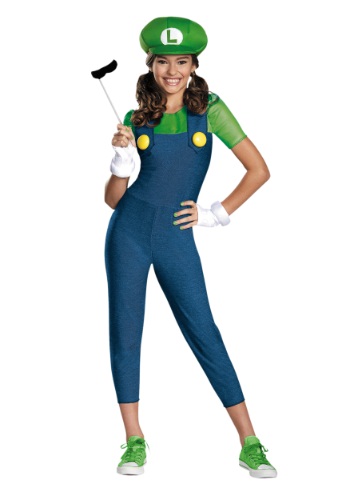 Tween Girls Luigi Costume By: Disguise for the 2022 Costume season.