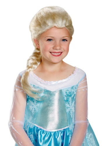 Girls Frozen Elsa Wig -image