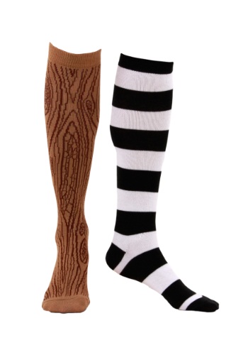 Knee High Mismatched Pirate Socks By: Elope for the 2022 Costume season.