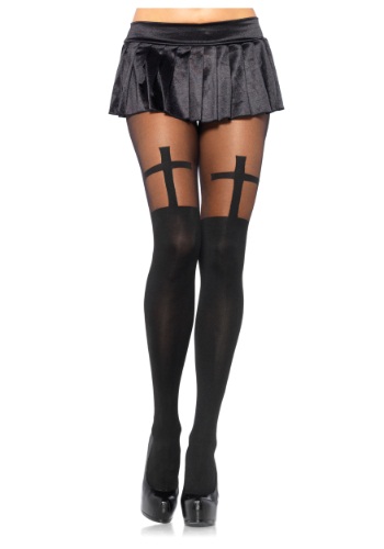 Opaque Cross Pantyhose By: Leg Avenue for the 2022 Costume season.