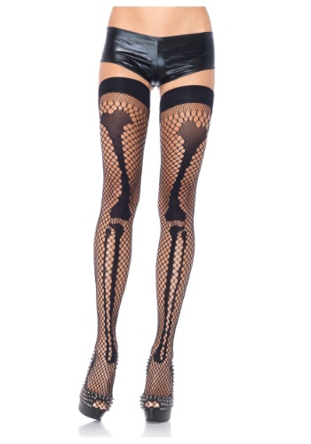 Net Leg Bones Thigh Highs -image