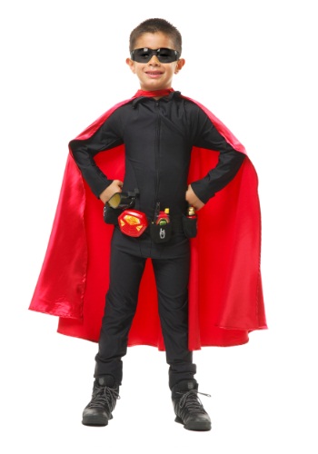 Deluxe Child Red Superhero Cape -image