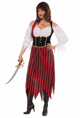 Plus Size Pirate Maiden Costume -image