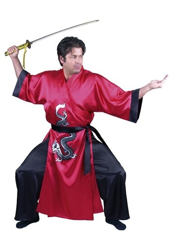 Red Samurai Adult Costume -image