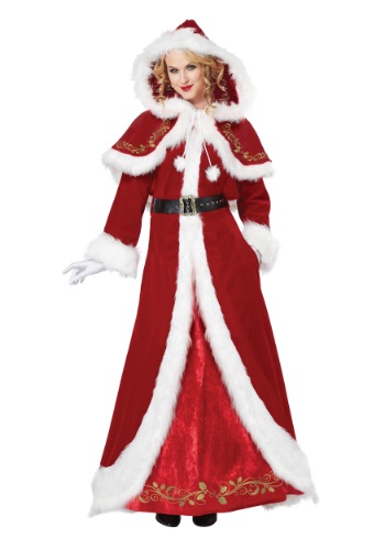 Deluxe Classic Mrs. Claus Costume -image