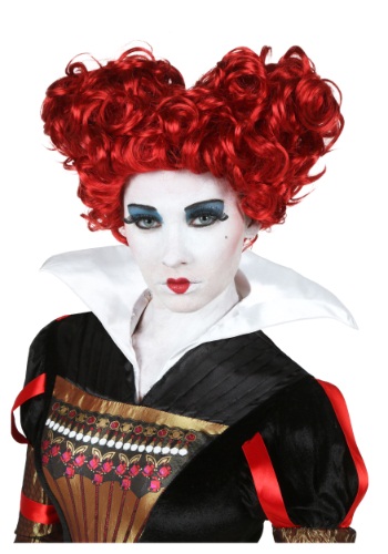 Adult Deluxe Red Queen Wig -image