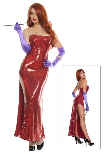 Plus Size Exclusive Deluxe Sequin Hollywood Singer Costume -image