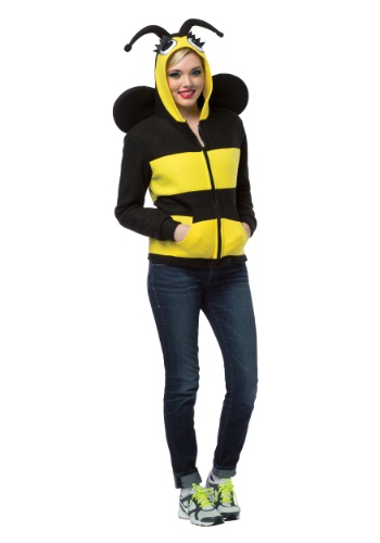 Adult Bumble Bee Hoodie Plus Size -image
