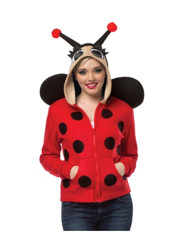 Adult Lady Bug Hoodie Plus Size -image