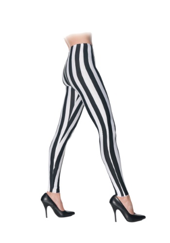Black & White Striped Leggings By: Underwraps for the 2022 Costume season.