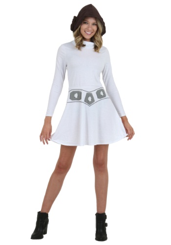 I Am Leia Womens Hooded Skater Dress By: Mighty Fine for the 2022 Costume season.