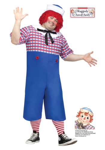Raggedy Andy Adult Plus Size Costume -image