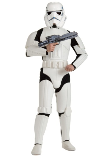 Adult Deluxe Plus Size Stormtrooper Costume -image
