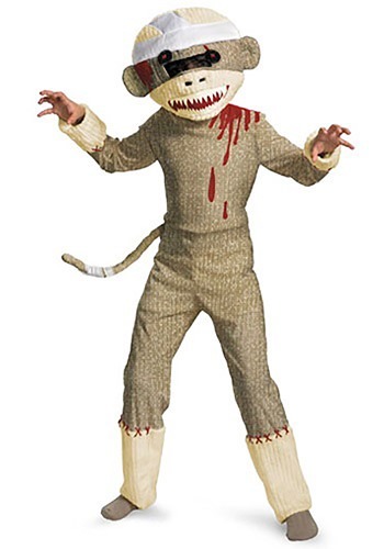 unknown Kids Zombie Sock Monkey Costume