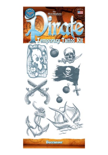 unknown Pirate Buccaneer Temporary Tattoo Kit