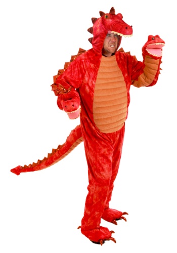 Adult Hydra Red Dragon Costume -image