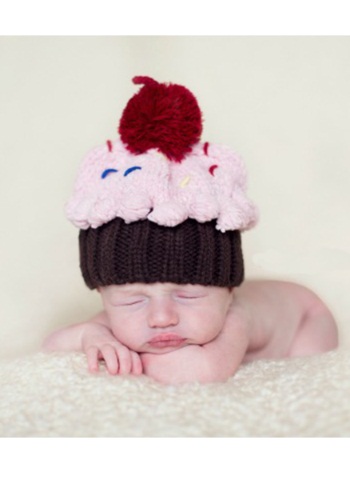 Infant Cupcake Sprinkled with Love Hat -image