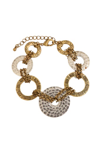 Silver and Gold Loop Bracelet -image