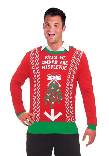 Kiss Me Under the Mistletoe Christmas Sweater By: Forum Novelties, Inc for the 2022 Costume season.