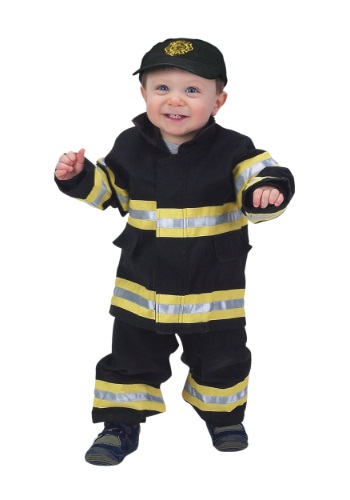 Toddler Black Firefighter Costume