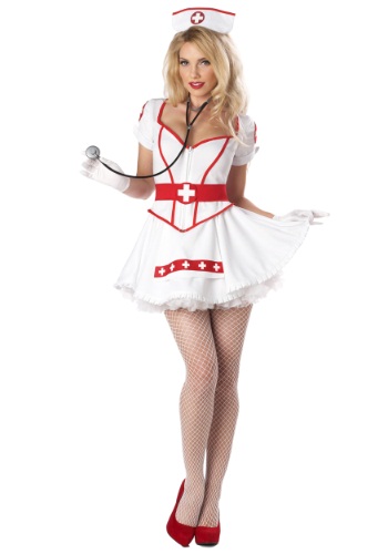Women's Plus Size Nurse Heartbreaker Costume -image