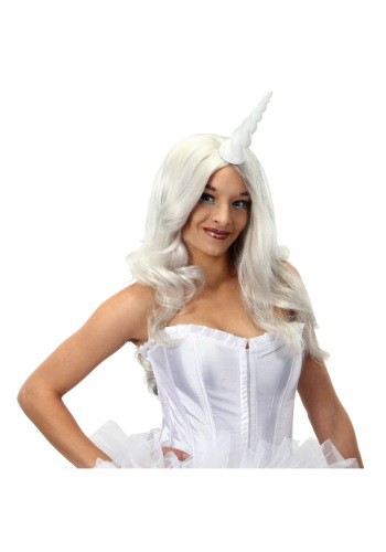 White Unicorn Horn By: Elope for the 2022 Costume season.