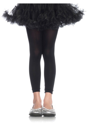 Girls Black Footless Tights By: Leg Avenue for the 2022 Costume season.