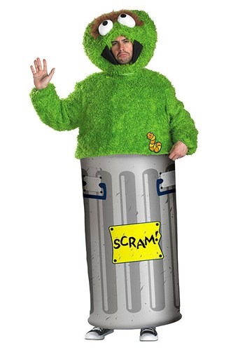 Adult Oscar the Grouch Costume -image