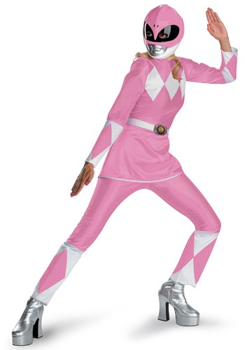 Adult Pink Power Ranger Costume -image