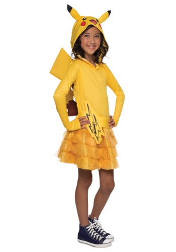 Girls Pikachu Hoodie Dress