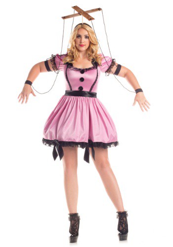 Women's Plus Size Pink Marionette Costume By: Party King for the 2022 Costume season.