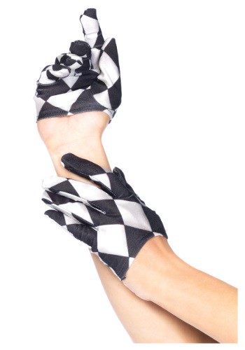 Harlequin Mini Cropped Gloves By: Leg Avenue for the 2022 Costume season.