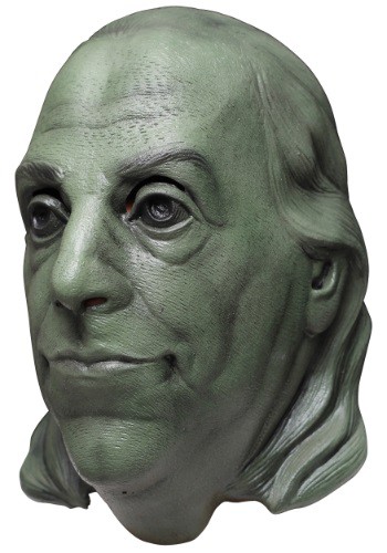 Green Benjamin Franklin Adult Mask By: Ghoulish Productions for the 2022 Costume season.