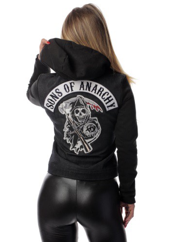 Women's Sons Of Anarchy Denim Highway Jacket By: Piston Clothing for the 2022 Costume season.